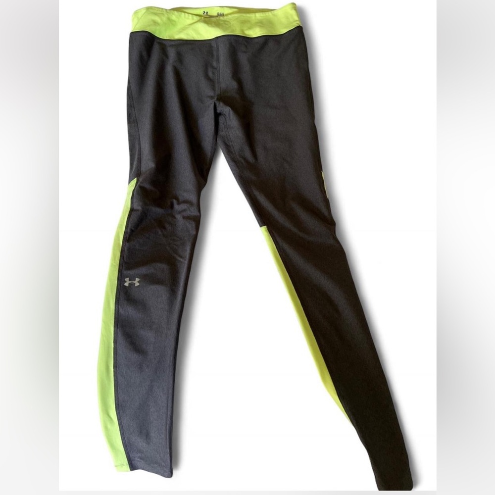 Under Armour Black and Green Athletic Leggings